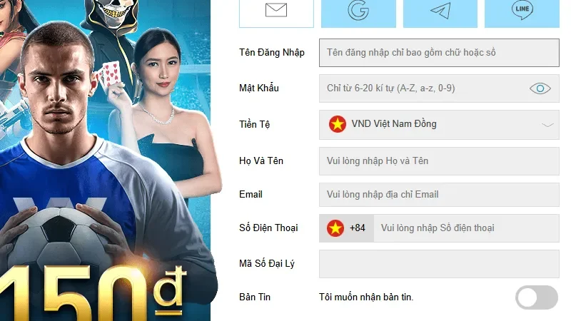 Trang chủ 11 Form điền thông tin để đăng ký tài khoản