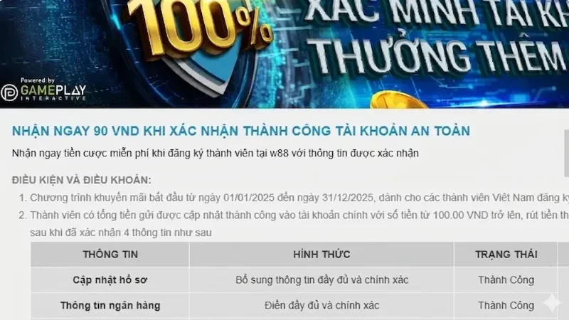 Trang chủ 19 Thưởng đăng ký tài khoản nhận 90k